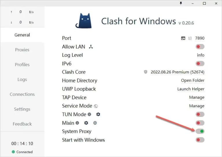 Clash for Windows 系统代理设置